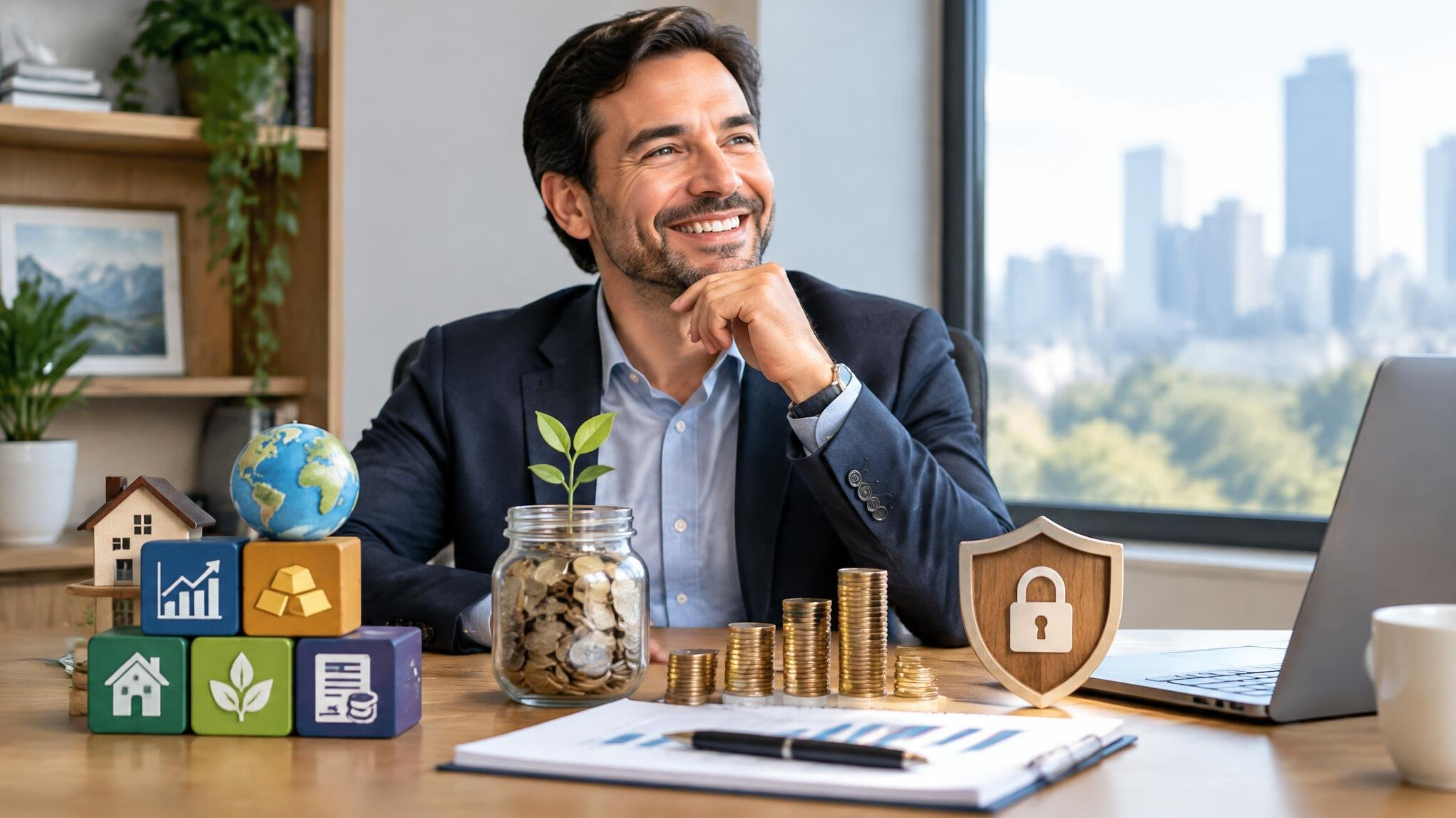 successful investor smiling